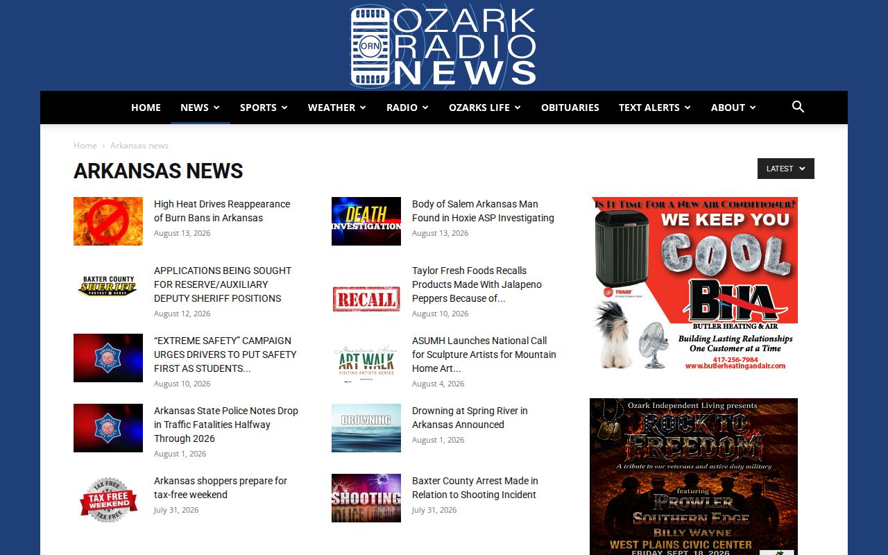 Fulton County crime news in the Ozark Radio News Arkansas section